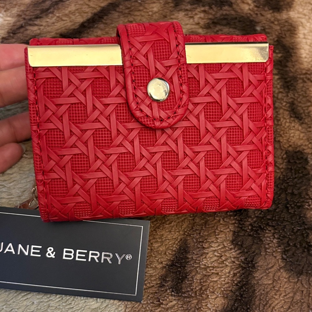 Jane & Berry Red Textured Women's Wallet - Picture 3 of 15